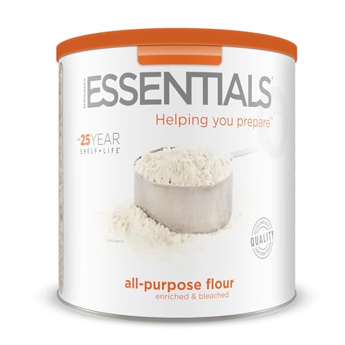 Emergency Essentials All-Purpose White Flour - 25-Year Shelf Life, Enriched, #10 Can, 53 Servings