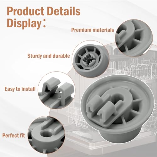 CG 10016657 Bosch Dishwasher Lower Rack Wheel Kit (4 Pack) – Extended Lower Rack Wheels