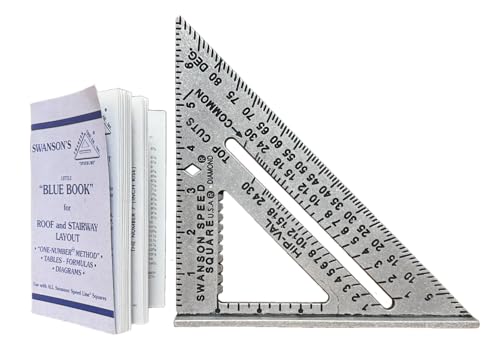 Swanson 7 Inch Speed Square Blue - Versatile Carpenter & Roofing Tool