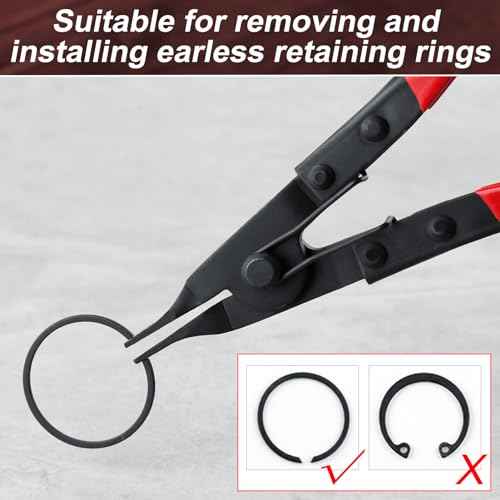 Angle Tip Lock Ring Pliers Lock Ring Pliers Snap Ring Pliers Flat Nose Retaining Ring Pliers Ring Opening Pliers Special Circlip Plier Spreader Pliers for Transmission Transfer Cases