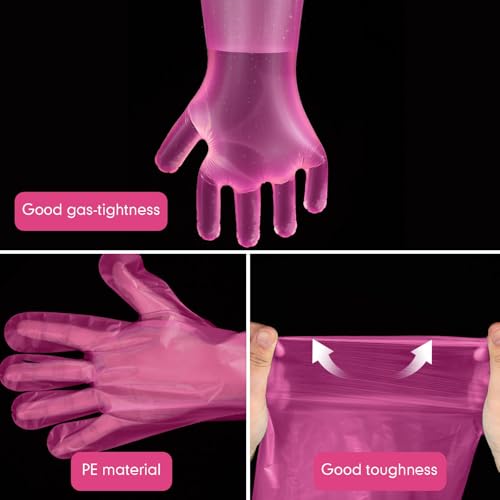 50 Pcs Disposable Dressing Gutting Gloves 35 Inch Shoulder Length Field Dressing Gloves Veterinary Insemination Glove