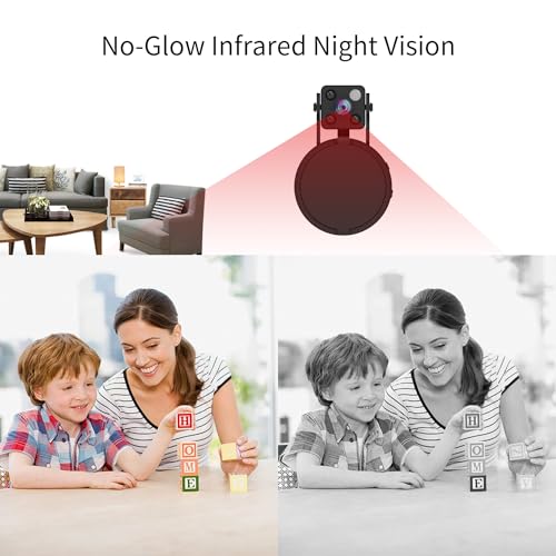 Mini Hidden Spy Camera - FHD 1080P - Small Nanny Cam for Home Security, Indoor/Outdoor Use - Night Vision