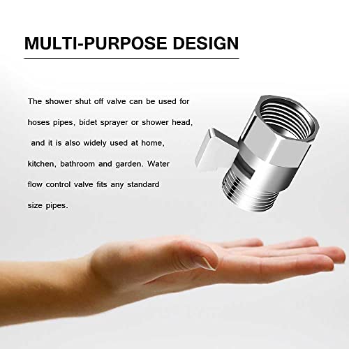 Silver Brass Shower Flow Control Valve G1/2 for Shower Head & Hose