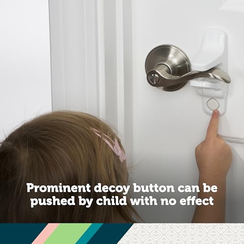 Safety 1st OutSmart Child Proof Door Lever Lock - White, Pack of 1