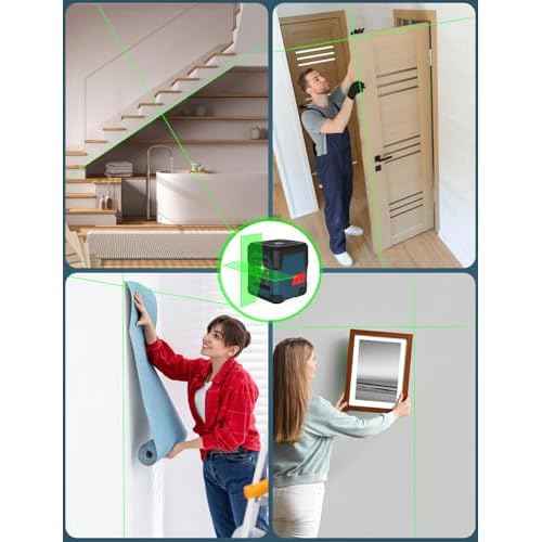 Laser Level, RockSeed Cross Line Laser with Self-Leveling, Vertical and Horizontal Line, Rotatable 360 Degree, Carrying Pouch, Battery Included (Green with27 inch Tripod)