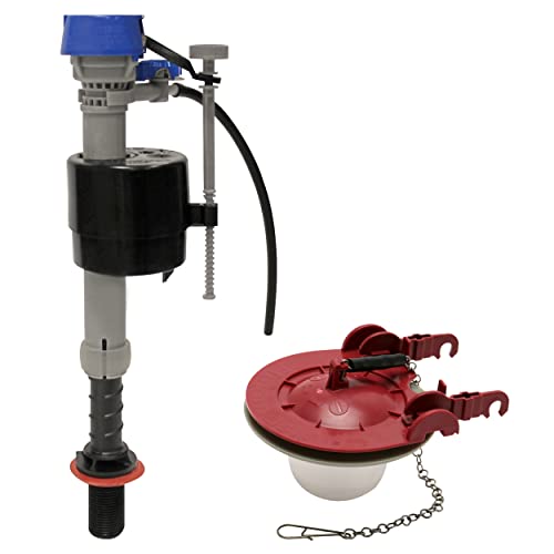 Fluidmaster PerforMAX Toilet Fill Valve & 3-Inch Flapper Repair Kit - Universal for 3 Inch Toilets