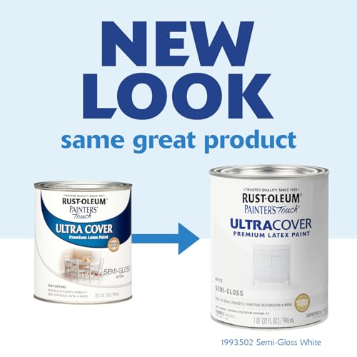 Rust-Oleum Painter's Touch Latex Semi-Gloss White Paint - 1 Quart