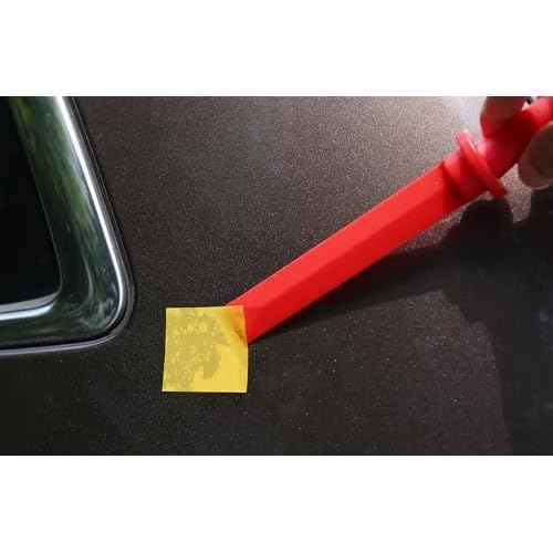 Plastic Razor Blade Scraper - 4-Piece Plastic Scraper Chisel Set, 3/4" to 1-1/2" Widths, Chemical Resistant No-Marring Tool for Adhesives and Paint Removal