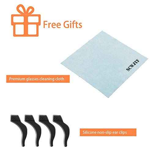 4PCS Premium Nylon Eyeglass Straps, Adjustable Eyewear Retainers, Anti-slip Eyeglass Chains Lanyard, Sport Sunglass Retainer Holder Strap for Men and Women's, with 2 Pairs Eyeglass Ear Grips