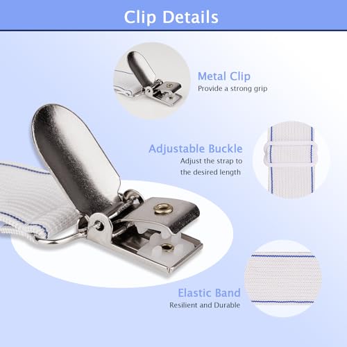 SheeChung Ironing Board Cover Clips, Set of 4, White Universal