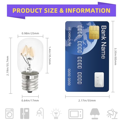 AMI PARTS 8206232A E17 40W 125V Under Hood Microwave Light Bulb (Incandescent, SGL variant 8206232A-Incandescent)
