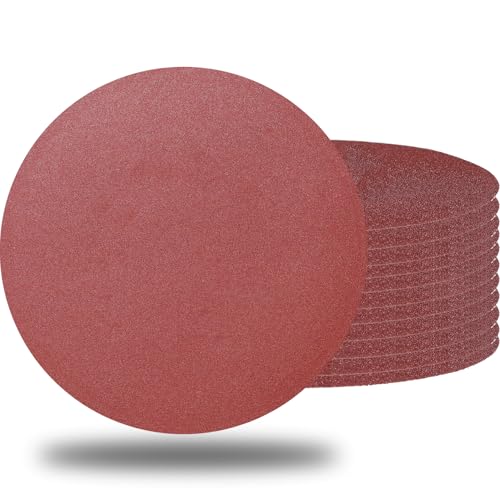 10 PCS 9 Inch 240 Grit Sanding Discs for Hand Radial Sander - 9" Round Hook & Loop Sandpaper for Hand Sanding Tool, Aluminum Oxide Sander Disc for Hand Drywall Power Sander (240 Grits)