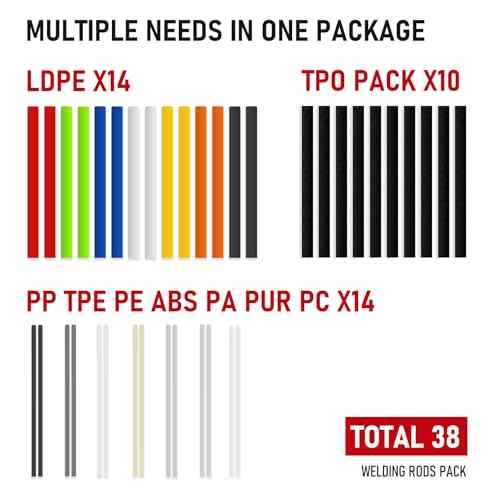 RX WELD Plastic Welding Kit,100W Plastic Welder,Plastic Repair Kit for Automotive Car Bumper