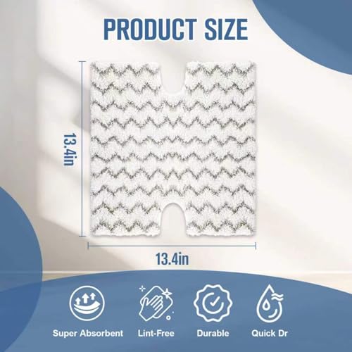 NXPPYY 2 Pack Stripe Steam Mop Replacement Pads for Shark GENIUS S5003D/S3973D (2 Pack)