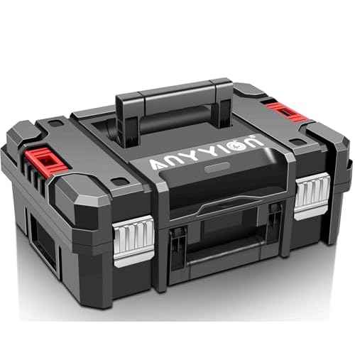 Anyyion 17In Tool Box,Double handles, Stackable, Essential for Home Decor.£¨Internal Size:16.54¡±L*10.55¡±W*4.33¡±H) (Double handles)