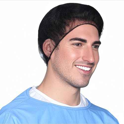 Qiansou Disposable Hair Nets Durable Nylon Breathable Honeycomb Pack of 100
