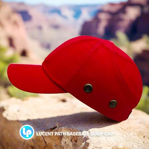 Red Baseball Safety Bump Caps Helmet Hard Hat Head Protection Caps for Men and Women