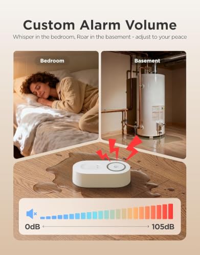 GoveeLife Upgraded Smart Water Leak Detector 3 Pack with 1804ft Connectivity & 105dB Alarm - Variation 4