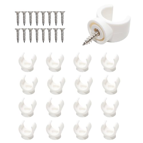 50Pcs 1/2 Inch PEX Pipe Clamps Clips, PEX Clips, Water Pipe Hangers Clamps, White Plastic U Pipe Clamps for Secure Pipe Installations