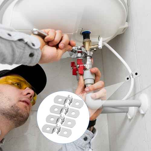 50Pcs M5 Wire Shelf Clips Stainless Steel Rigid Tube Strap Two Hole Strap U Bracket Tube Strap Clamp for 0.2 Inch OD Hose Heavy Duty Tube Strap Tension Clip