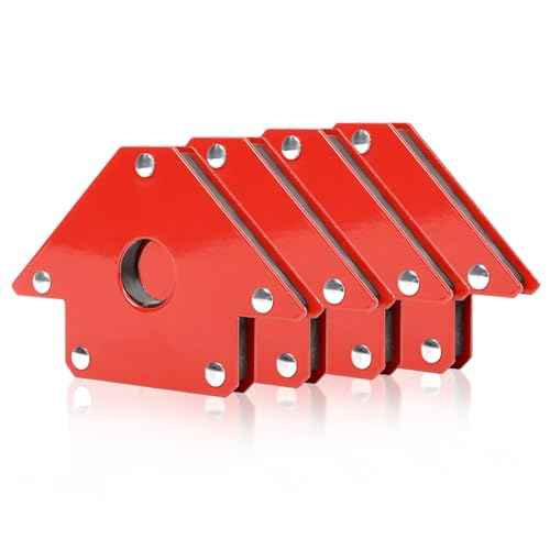 Welding Magnets 50LBS Pack of 4 Magnetic Welding Holder Heavy Duty Welding Magnet Tools and Accessories for 45, 90, and 135 Degree Angles Super Strong Welding Magnets and Clamps