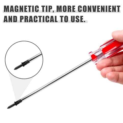 2 PCS Magnetic Screwdriver Set, Magnetic 5mm Phillips and Flat Head Tips Screwdriver with 8¡± Steel Shaft for Repair Home Improvement