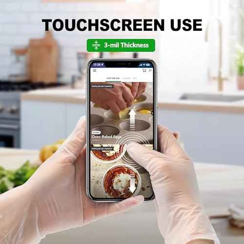 Disposable Vinyl Gloves, Food Safe, Latex-Free Powder-Free Clear Plastic Gloves for Cooking, House Clean, Food Prep