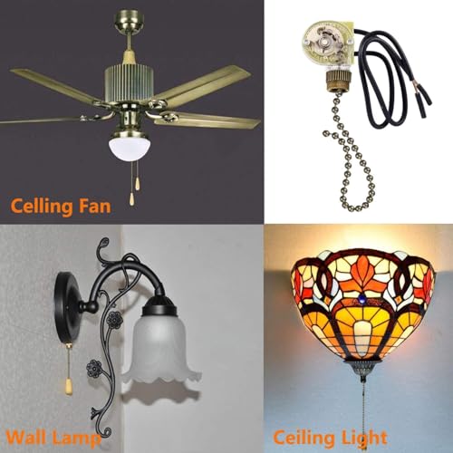 Zing Ear ZE-109 Ceiling Fan Light Switch with Pull Chain