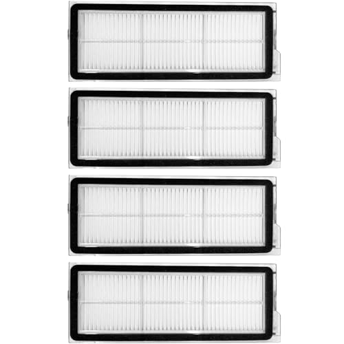 4 Pack Replacement HEPA Filter Compatible with Roborock Qrevo S/Qrevo Curve/Qrevo Pro/Qrevo Plus/Qrevo MaxV/Qrevo Edge Robot Vacuum Cleaners,High Efficiency Qrevo S Filters
