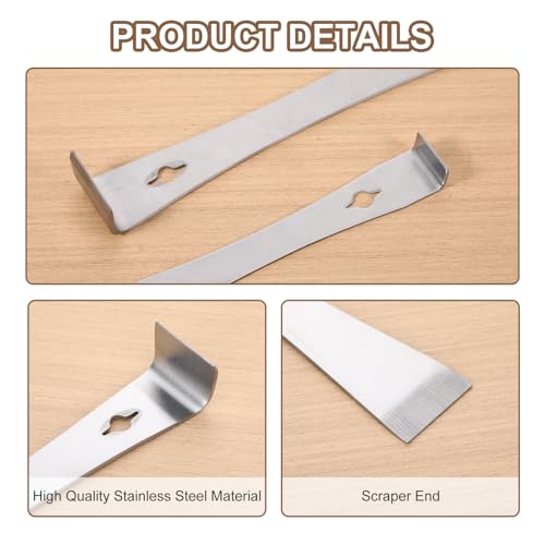 2 PCS Stainless Steel Pry Bar Scraper, Hive Tool Beekeeping,Steel Beekeeper Scraper,Pry Tool Mini Pry Bar Tool Crow Bar Flat Bar, Mini Crowbar Small Crowbar Trim Pry Bar, Metal Pry Bar,Bee Hive Tool