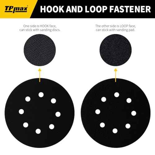 2 Pack 5 Inch 8 Holes Soft Density Interface Pads 5" Hook and Loop Sponge Cushion Buffering Backing Pads