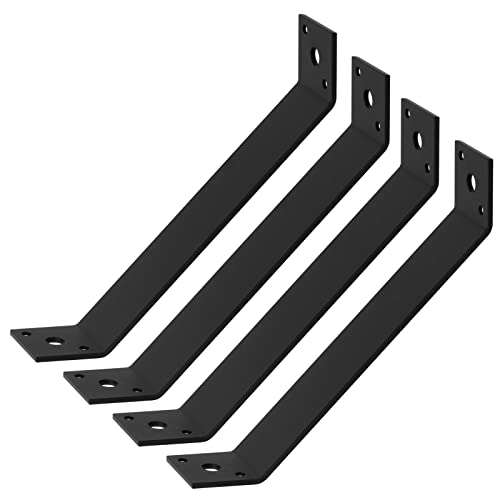 Fanmao 4 Pack 7" x 1-1/2" 45-Degree Angle Brackets for Post, Steel Reinforcement