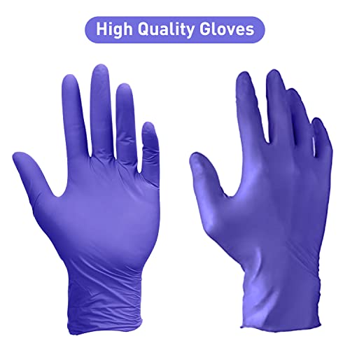 PEIPU Disposable Nitrile Gloves 100 Pack Medium Powder-Free Latex-Free