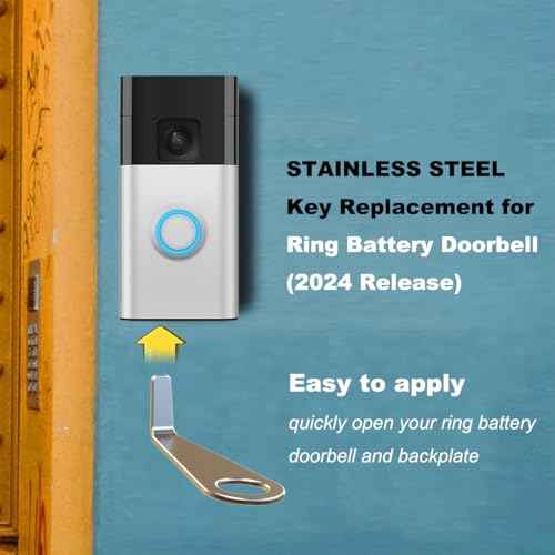 Video Doorbell Key Replacement Tool, Secure Removal Key Tool Compatible with All-New R/ing Battery Doorbell (2024), Ring Doorbell Camera Opening Key Tool (2 Pack)