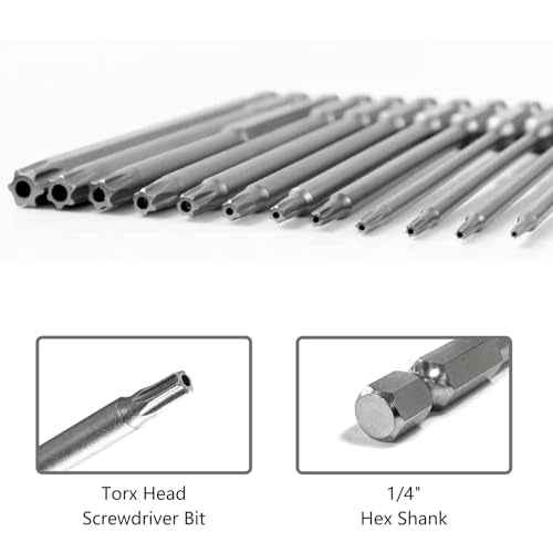 11-Piece Magnetic Torx Bit Set, 3-Inch Security Torx Bit Set, S2 Steel Star Screwdriver Kit for Shark Vacuum