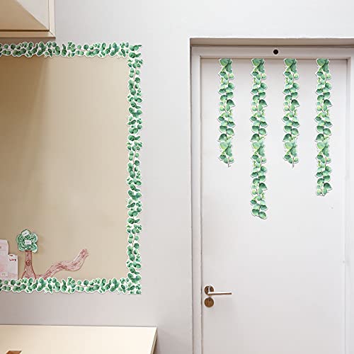 59ft Eucalyptus Border Bulletin Board Classroom Boho Bulletin Wall Decor Trim Border Decor Wall Decals Tropical Leaves Greenery Decoration Green