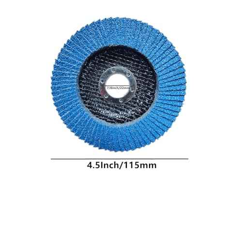 Zirconia Flap Discs 4 1/2 for Angle Grinder - 60 Grit Grinding Wheel, Sanding Disc with 7/8" Arbor - 4.5 Inch Flap Disc for Wood/Metal/Stainless Steel Sanding