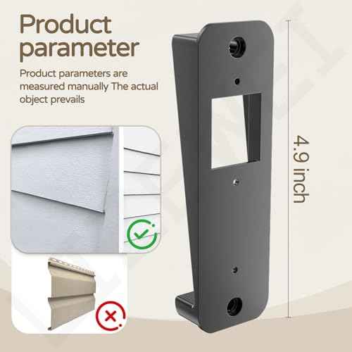 Vinyl Siding Mount for Blink Doorbell Siding Mount, Apply to 4" Standard Vinyl, Hardi Board, Aluminum Video Doorbell, Black - with Screws