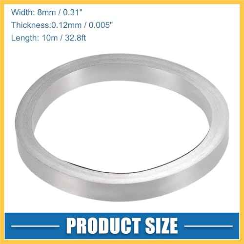 Car Pure Nickel Strip 99.6% Nickel 0.12x8mm 32.8ft Nickle Tabs for 18650 Soldering Tab for High Capacity Lithium Li-Po Battery NiMh NiCd Silver Tone Auto Replacement Parts