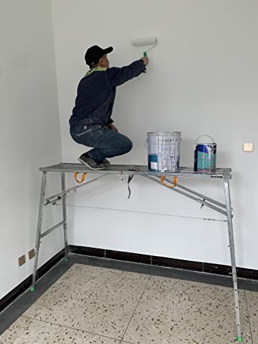 Daxiang Portable Adjustable Steel Scaffold Platform 600 lbs Load Capacity Work Step Ladder