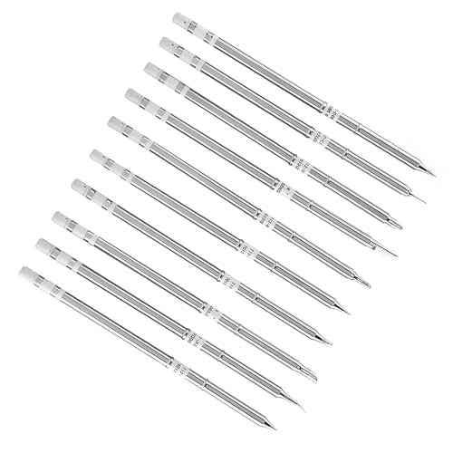 T12 Series Soldering Iron Tips Welding Tool Replacement FX-951 Rework Station for Efficient Soldering Work (Pack of 10)