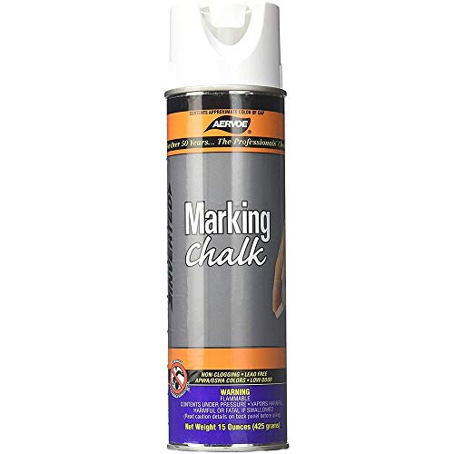 Aervoe 215 White Temporary Upside-Down Marking Spray Chalk 15 oz