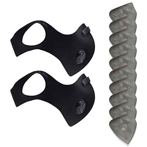 2 Pack Unisex Reusable Dust Protect 10 Filters for Bicycle Cycling, Riding, Running Outdoor Sport