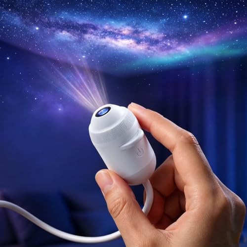 Finndeen 24pc HD 5D Holographic Night Light Projector with Galaxy & Ocean Scenes