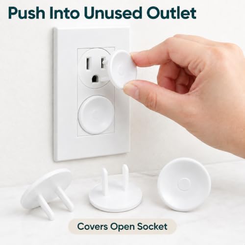Vmaisi 62 Pack Baby Proofing Outlet Covers - White Child Safety Plug Protectors