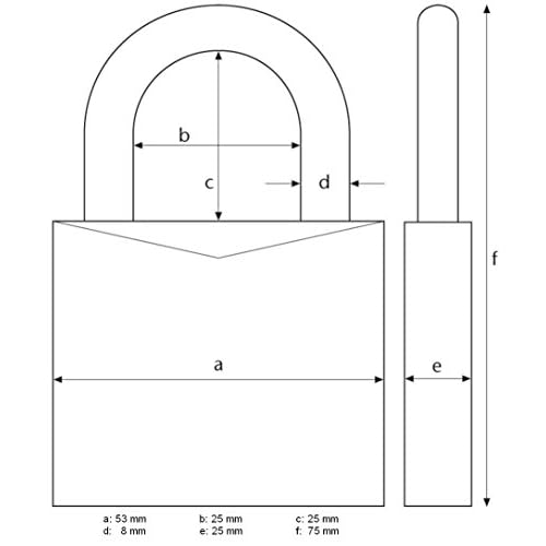 ABUS 180IB/50 Nautilus Lock, Gold, Combination Lock, Resettable