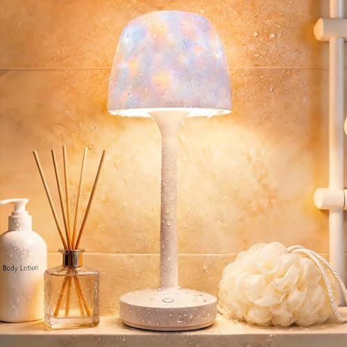 YJHAOTOU Waterproof Rechargeable LED Ocean Projector Lamp Set of 1 - Off-White