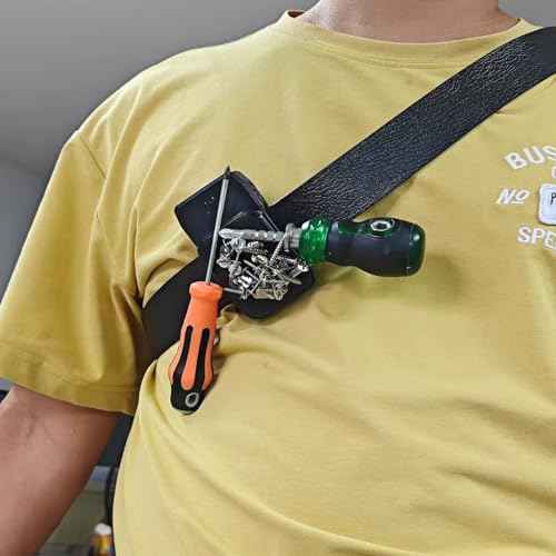 Magnetic Tool Holder Super Strong Tool Holster,Magnet Belt ClipAnti-Slip Strong Magnetic Clips Tool Belt Accessories for Hammer Nail Screwdrivers Adjustable Wrench Heavy Tools Hardware(1)
