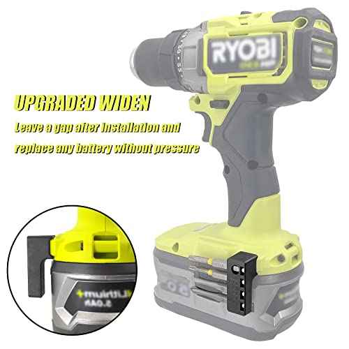 Magnetic 1/4-Inch Hex Bit Holders fit for Ryobi 18v Drill,Hex Screw Bit Storage on Side of Power Drill,Keep Bits Within Reach, Left Side