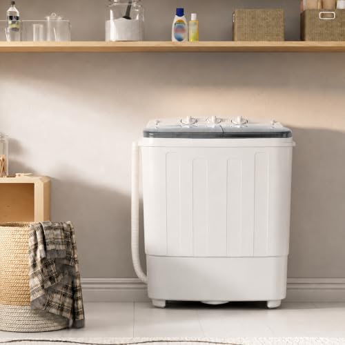 Pataku Portable Washing Machine & Dryer Combo 25.3Lbs Grey Compact Twin Tub